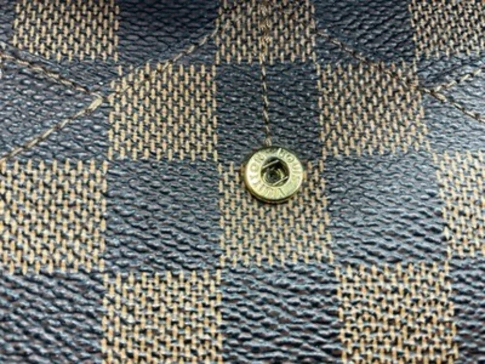 Louis Vuitton Authentic Brown Black Check Origami Long Wallet
